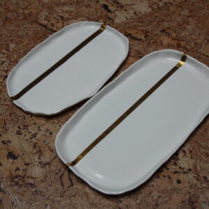 Porcelain Keepsake Tray with Gold Leaf Detail | Handmade in Belgium