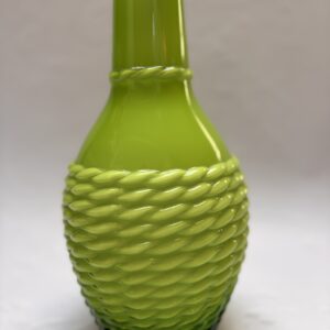 Vintage Italian Empoli Style Green Glass Vase